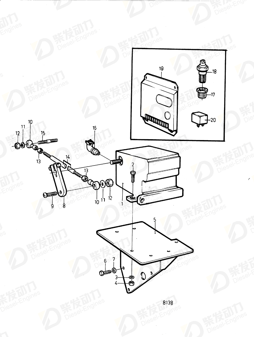 VOLVO Lever 849654 Drawing